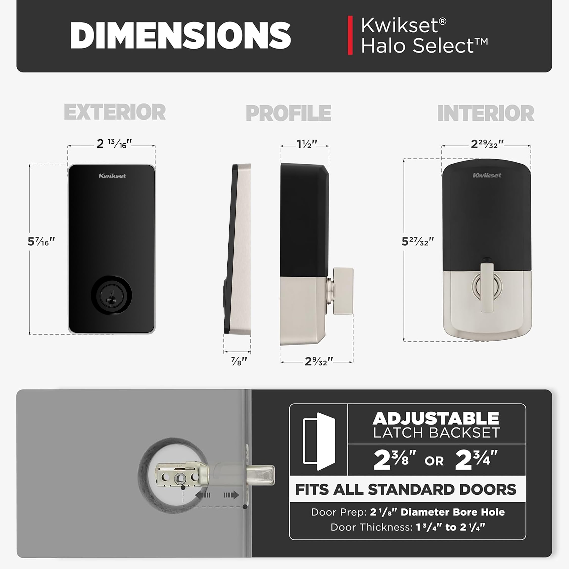 Philips Wi-Fi Smart Deadbolt Lock with 2 Handle, Keypad Front Door Lock Set | Code / Fingerprint / APP Unlock, Remote Access, Alexa Google Voice Unlock, Auto Lock, Built in WiF, Backlit Touchscreen thumbnail 7
