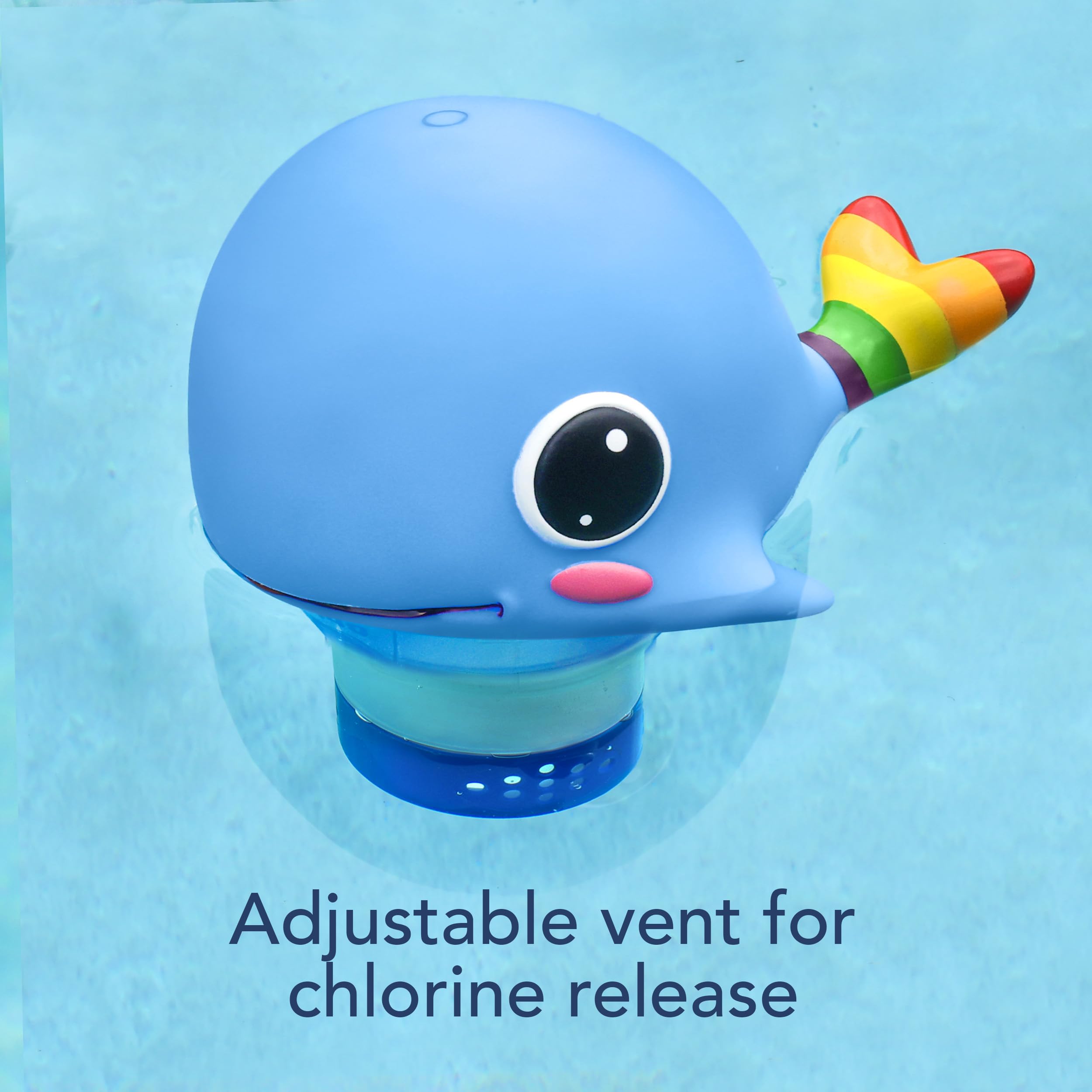 440 Distributeur de chlore flottant de piscine, s'adapte jusqu'à 3 pastilles de chlore de 7,6 cm, débit réglable, contrôle, plastique robuste – Convient pour les petites et grandes piscines – 236,8 g