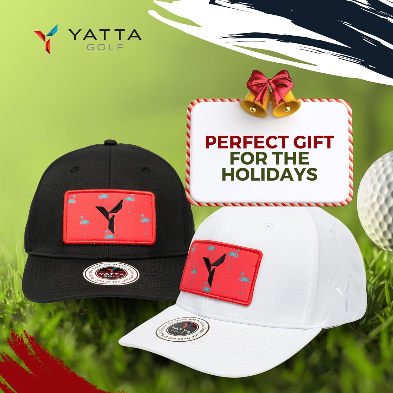 YATTA GOLF Hats – Adjustable One Size Fits All Golf Hats for Golfing & Other Sports, Breathable Snapback Hats for Men & Women