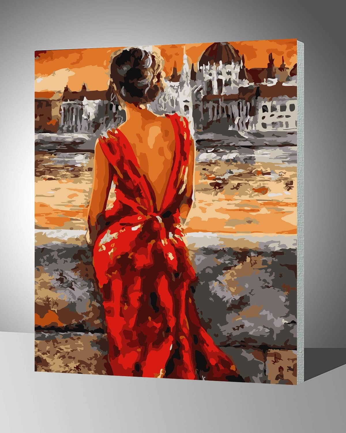 LukFun Paint by Numbers for Adults, Lady DIY Acrylic Painting by Number