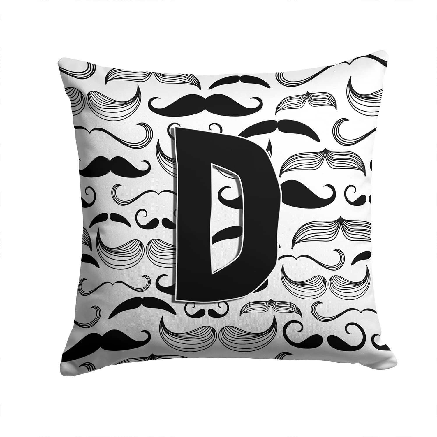 Coussin initiales Lettre D Moustache Caroline's Treasures CJ2009-DPW1414