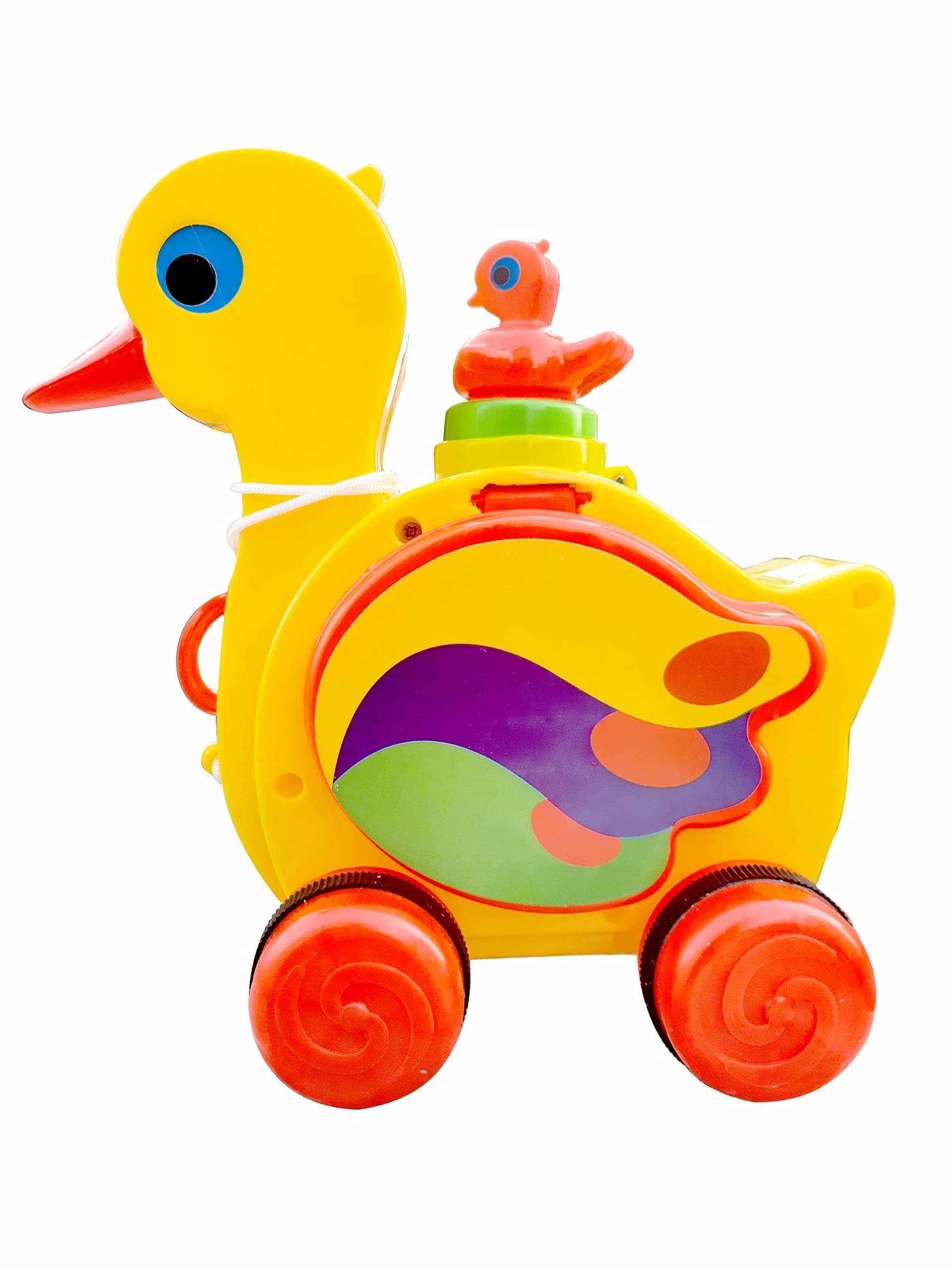 PTI - Sweet Duck | Rattling Sound Duck| Pull Along Toy | Gift Toy | Encourages Walking & Coordination of Toddlers | Wings & Small Duck Wags Up & Down | Multicolor (B09R4BQVZ4) Amazon Price History, Amazon Price Tracker
