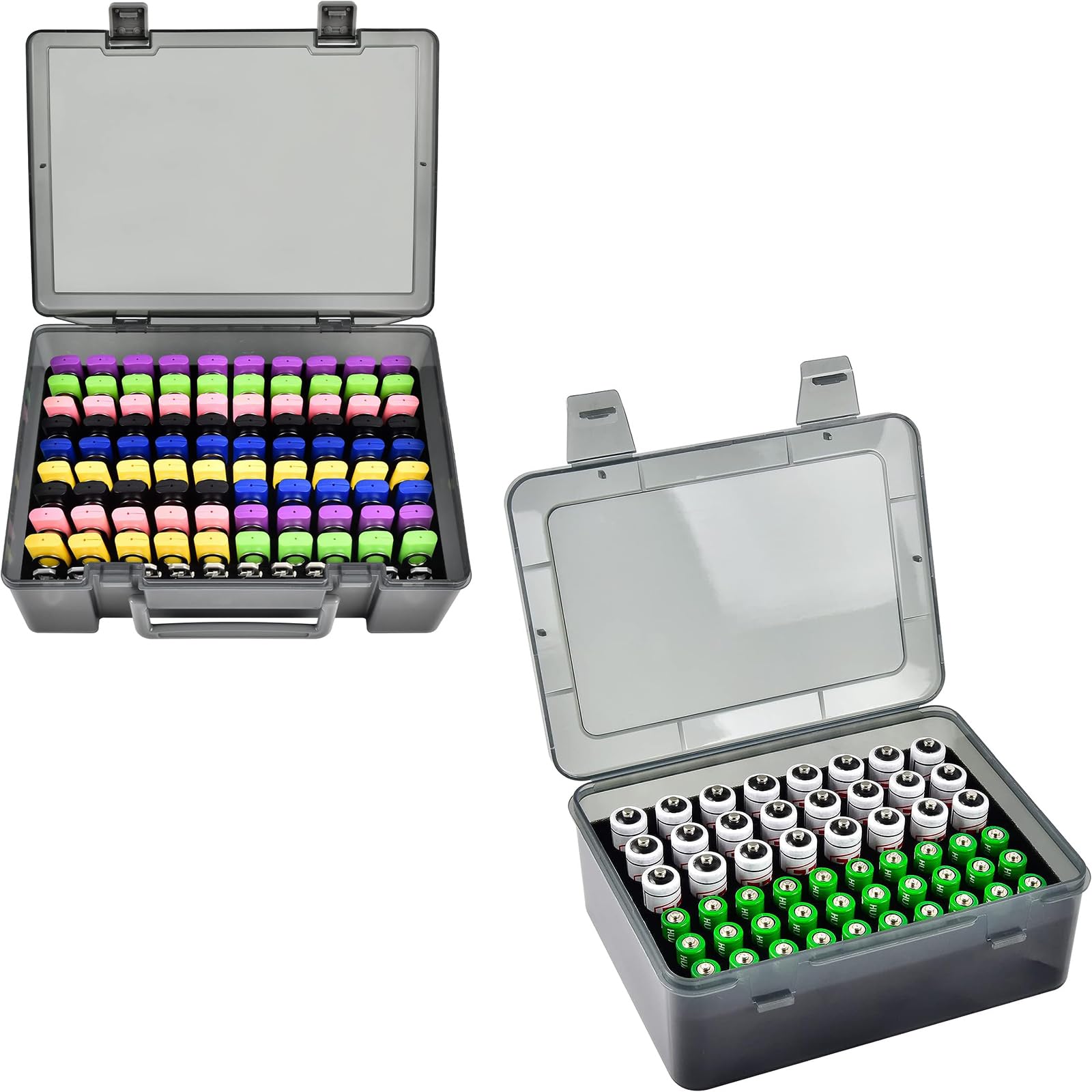 FULLCASE Flash Drive Case USB Memory Stick SD Card Storage Organizer, Battery Storage Organizer Holder Holds 54 AA AAA Batteries