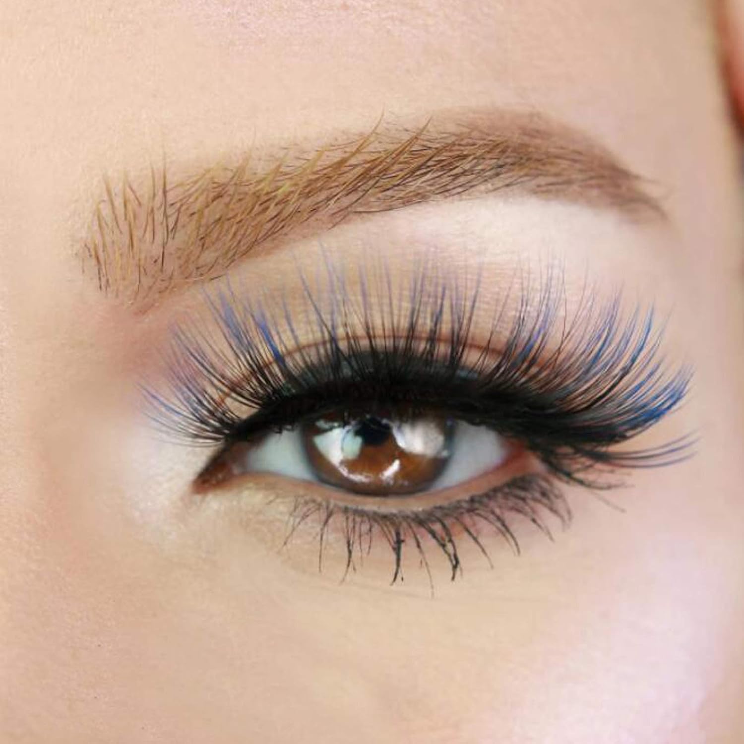 DAODER False Eyelashes Hybrid Colored Lashes Wispy Fake Lashes Natural Look Faux Mink Lashes 15mm Long Cosplay Costume Eye Lashes Multipack 7 Pairs