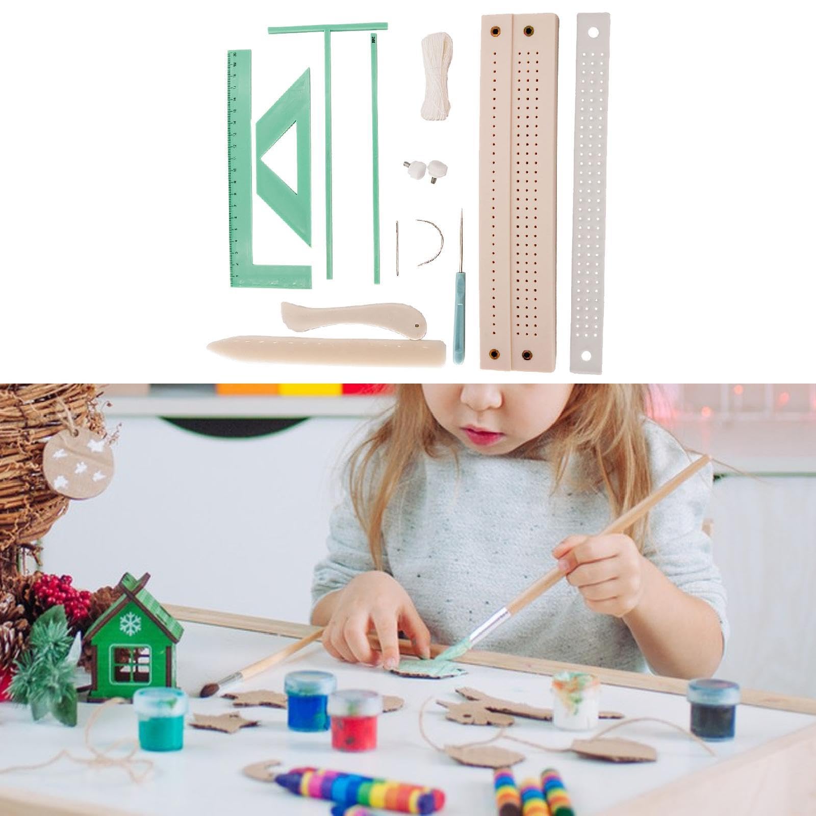 Generic Kit per Rilegatura, Righello, Forniture per Cucito, Kit di Base per Rilegatura, Set di Strumenti