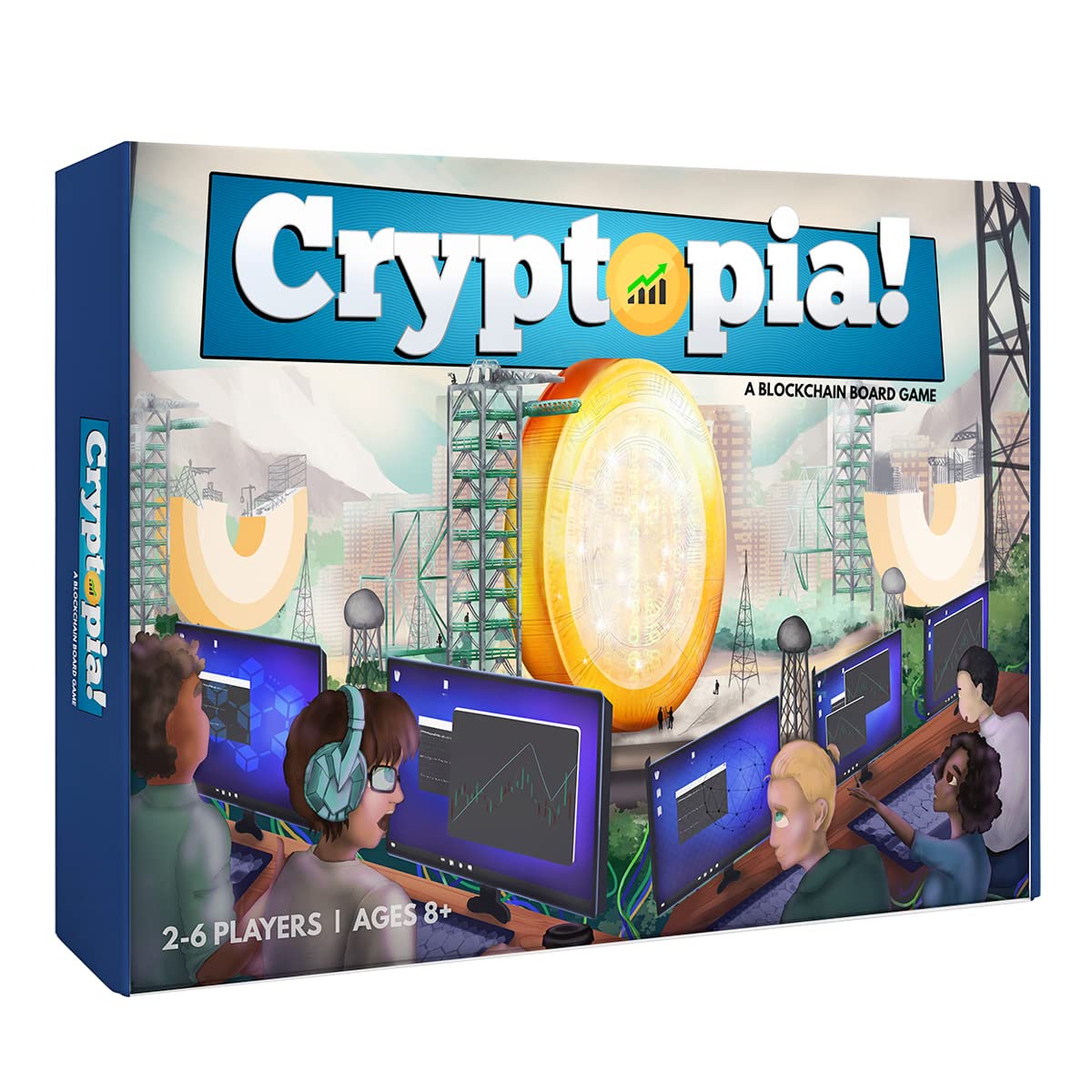 Cryptopia A Blockchain Board Game Crypto Themed Family Fun, Collect and  Invest, 2-6 Players, Ages 8+ : Amazon.sg: Toys