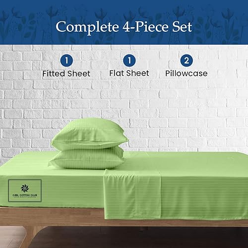 Miniatura 3 de Juego de sábanas de 1000 hilos, 4 piezas, cómodas sábanas de algodón Giza de lujo para mujeres, hombres, niños y adolescentes, bolsillos profundos,