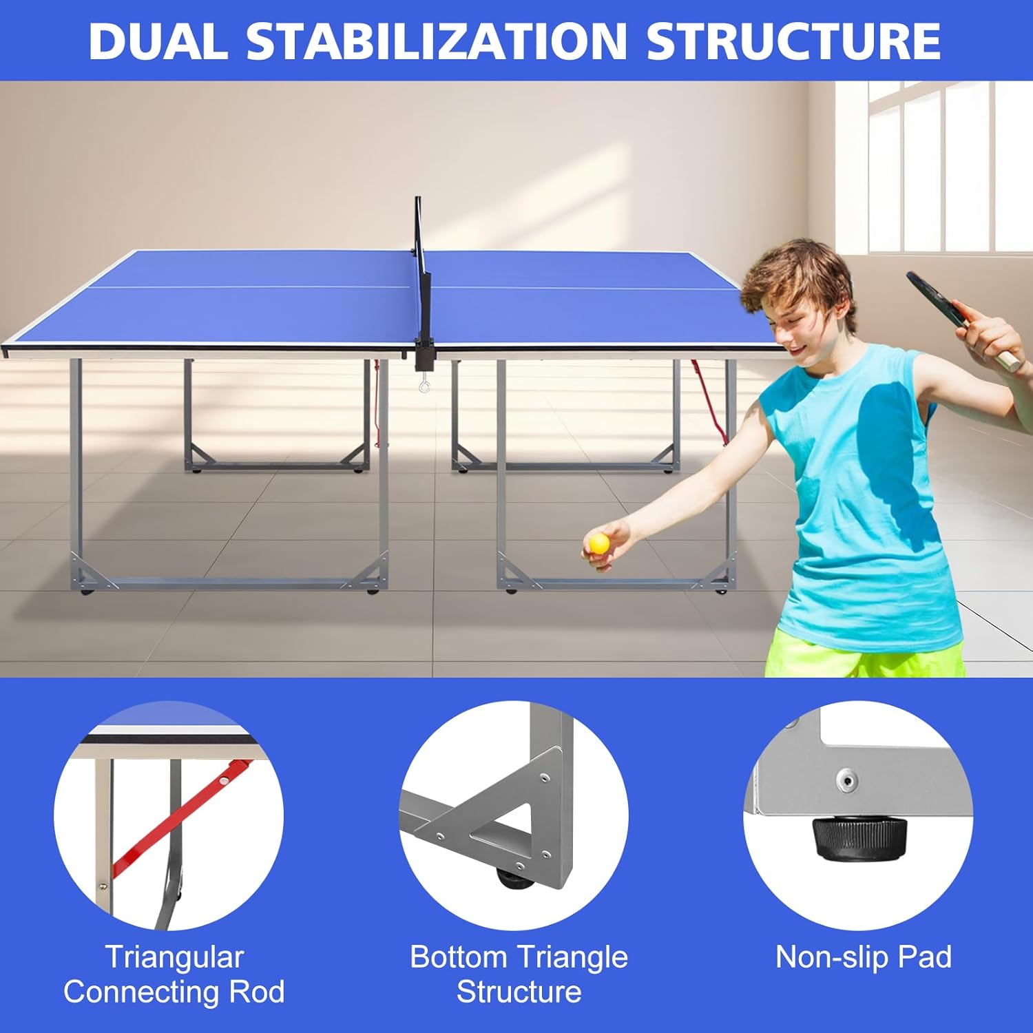 Folding Plastic Table 4ft/6ft/8ft Adjustable Height Portable Dining Table for Camping, Picnics, Parties, High Load Bearing Foldable Table