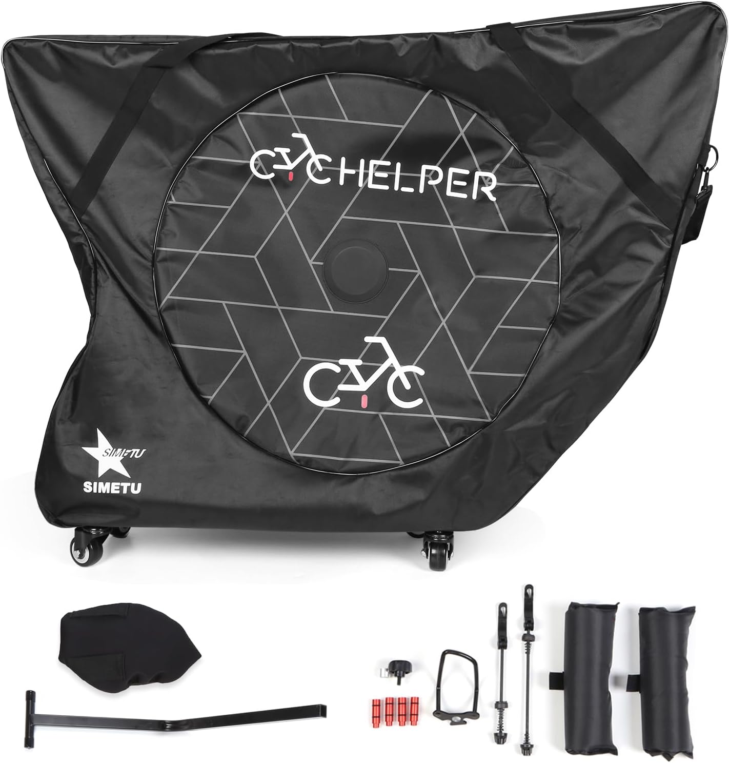 Travel Bag with Wheels Storage Carry Bag Fits Road & TT Bikes