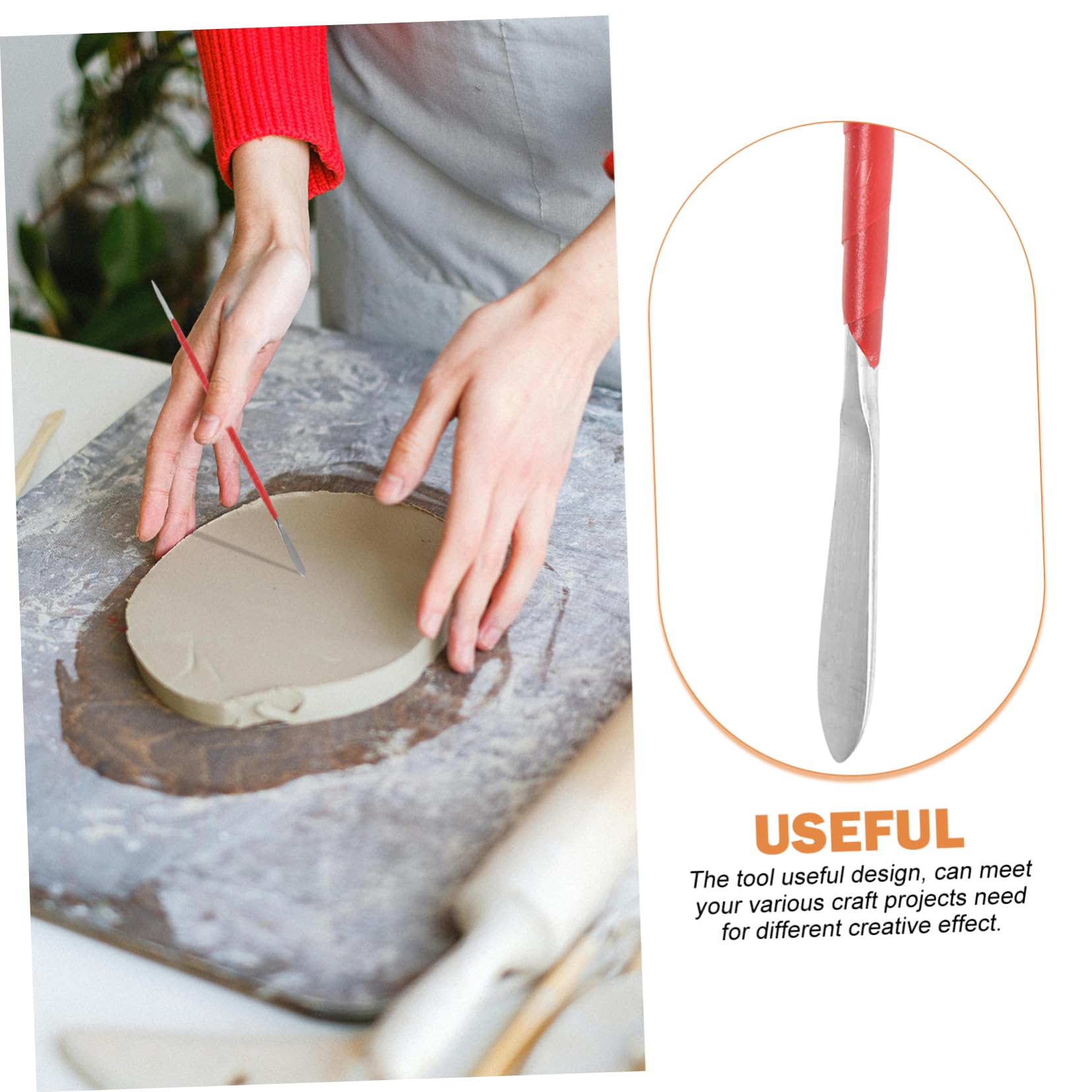 SEWACC Clay Sculpting Tools Kit for DIY Pottery Craft Modeling and Cake Carving Reusable Clay Cutters