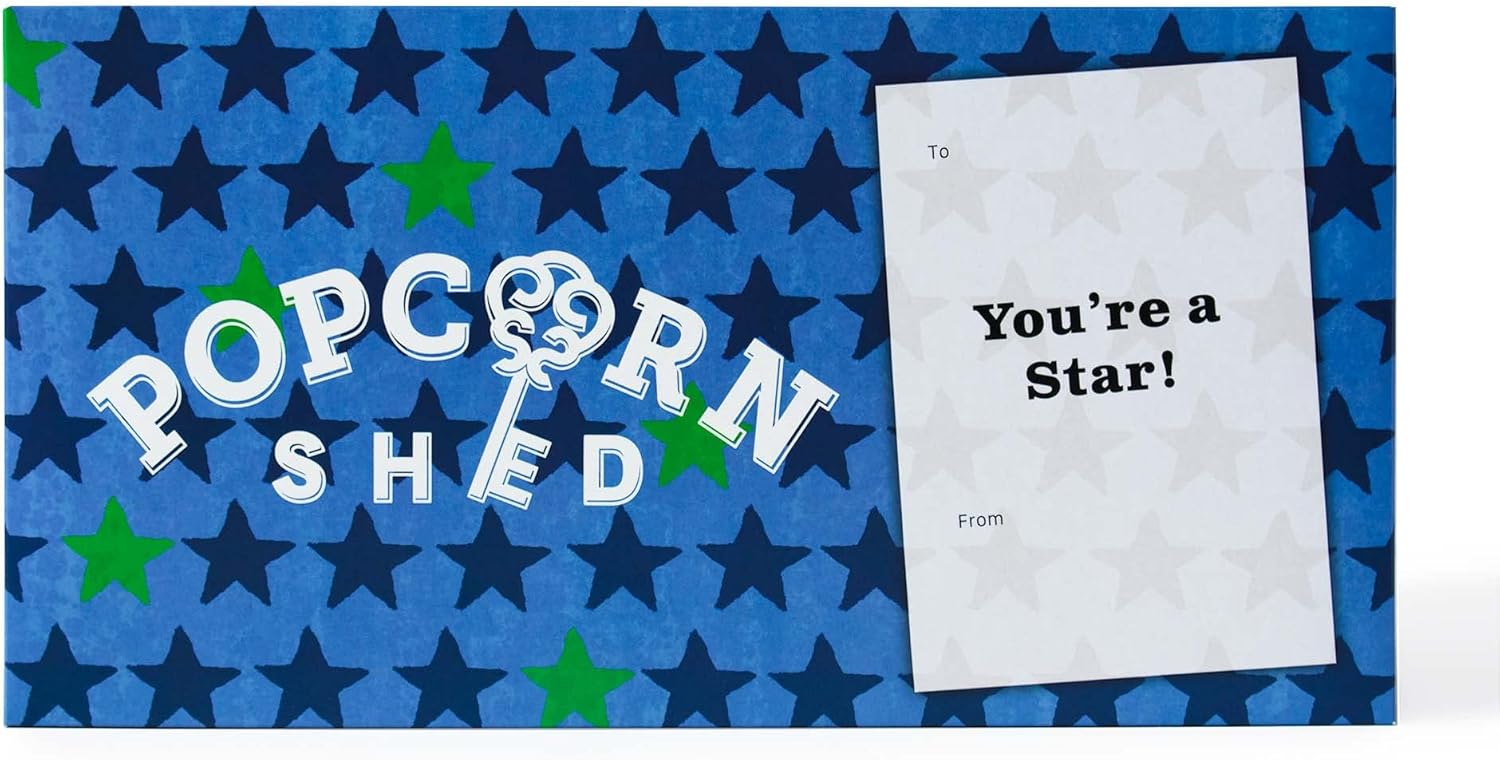 Popcorn Shed Blue Gourmet Popcorn Letterbox Gift, 3 Flavours of Popcorn