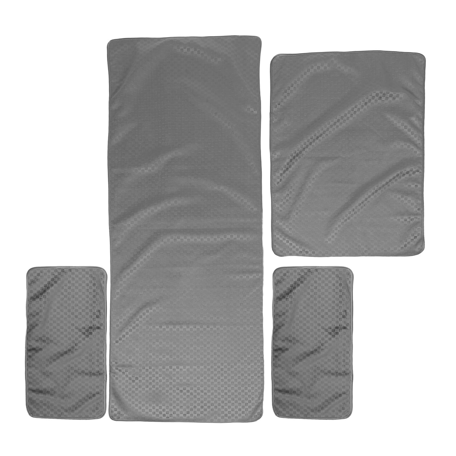 Housse de protection pour canapé gris en velours ensemble 4 pièces Housoutil