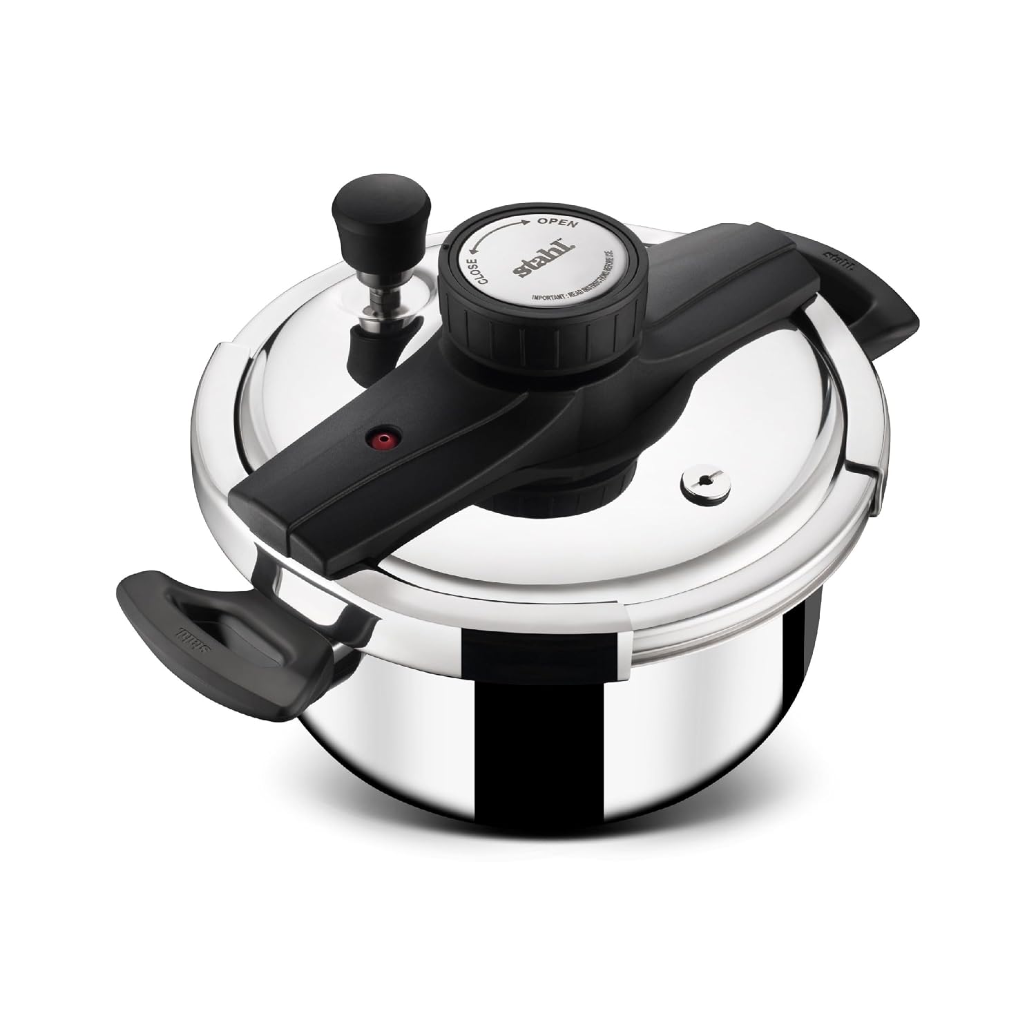 Stahl Versatil Triply 3L Pressure Cooker, Induction Cooker, Outer Lid Pressure cooker, Induction & Gas Stove Compatible, 5 Years Warranty