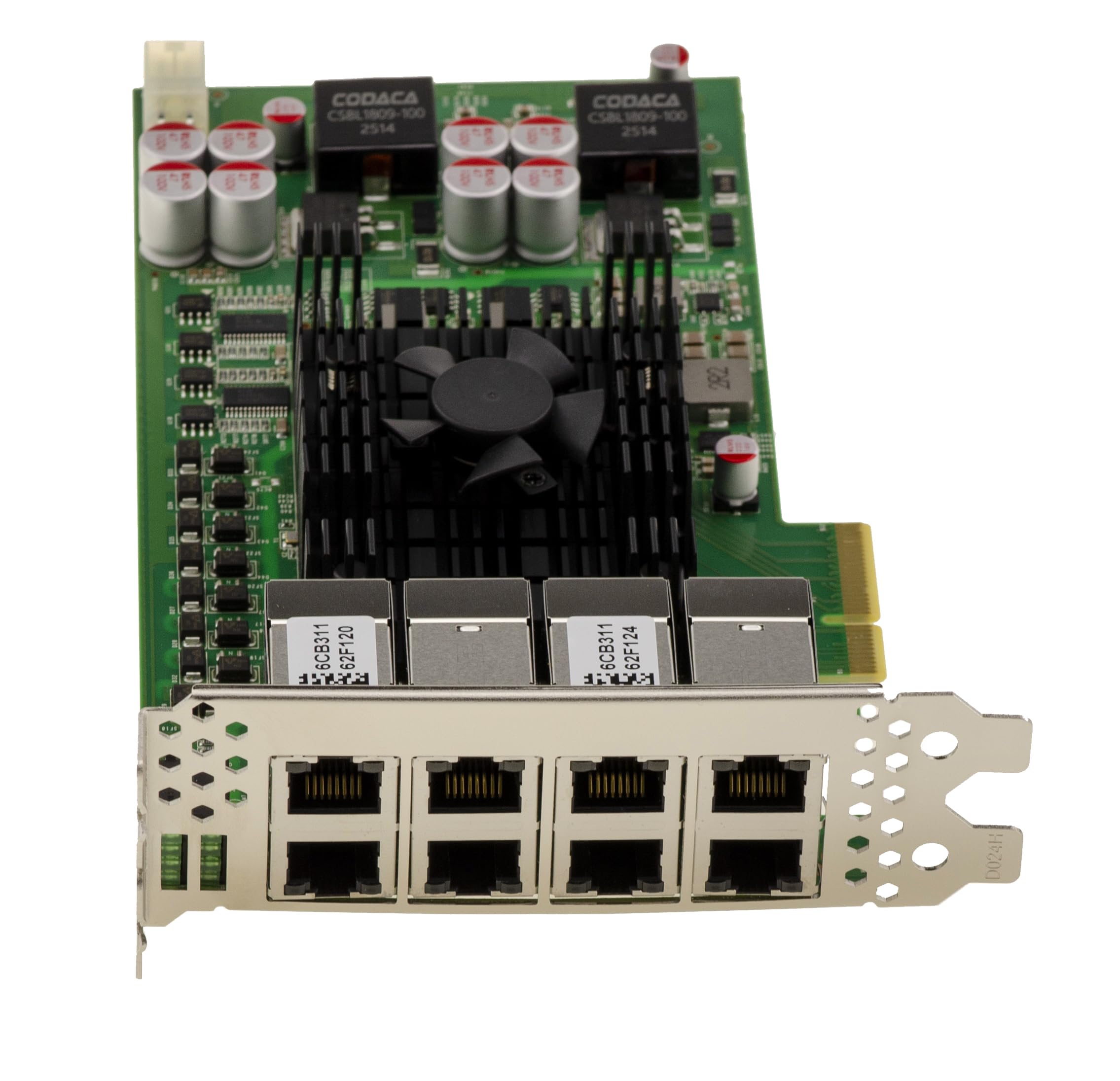 KALEA-INFORMATIQUE Industrietaugliche 8-Port-Gigabit-Ethernet-Karte auf PCIe 4X-Port, Power Over Ethernet PoE+ 30 W mit Intel I350-Chipsatz