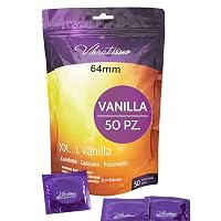 VIBRATISSIMO Preservativi Premium XXL Vaniglia Confezione da 50 per Uomini I Preservativi
