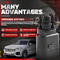 Vista 4 de Sensor de temperatura del aire ambiente exterior con enchufe 8Z0820535 + 1J0973702 compatible con Audi A4 A6 A7 Q5 Q7 VW Golf Jetta Passat