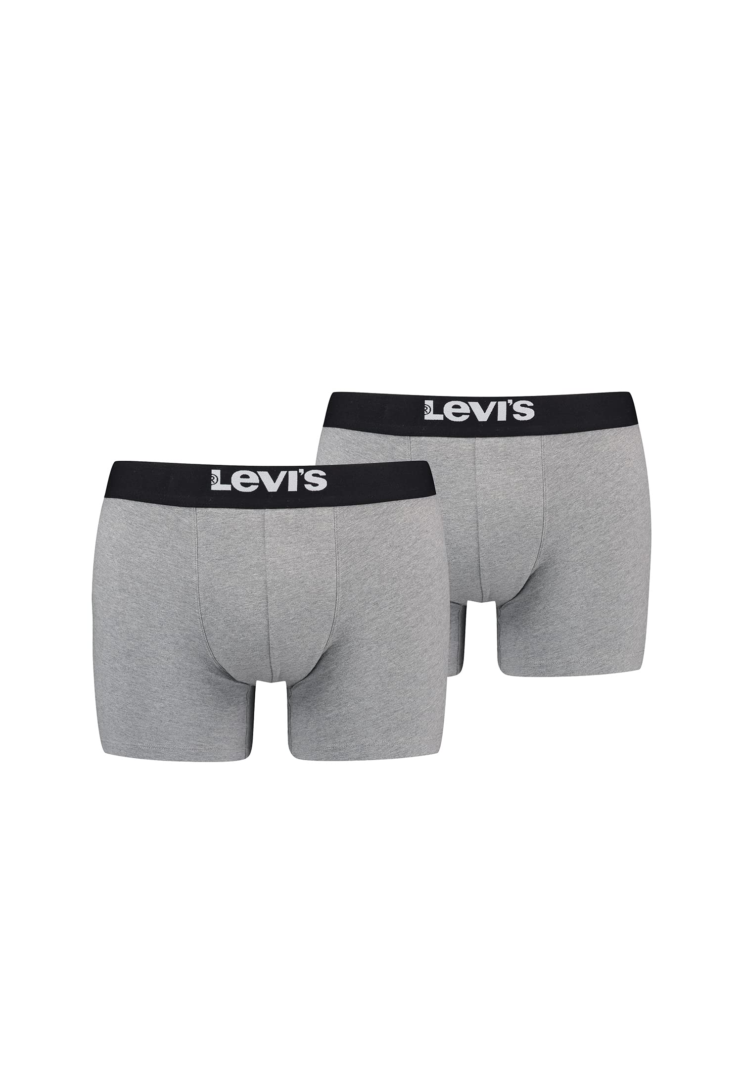 Levi's Men's Solid Basic Boxer, Middle Grey Melange, S, Middle grey (middle grey blend), S