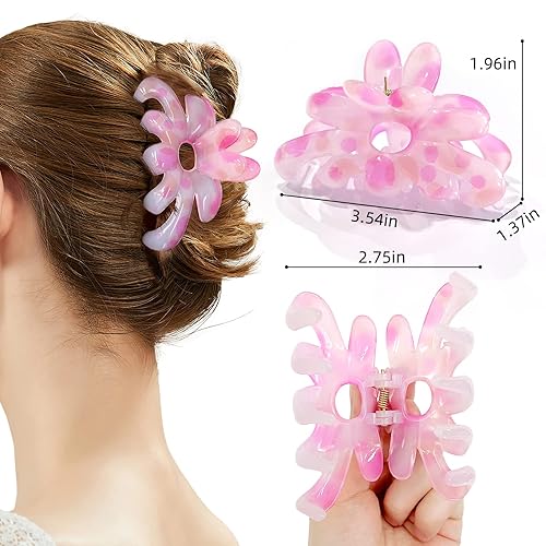 Miniatura 5 de Pinzas para el cabello  3 accesorios de peinado lindos para mujeres y niñas, garras medianas antideslizantes para cabello fino, fuerte sujeción para