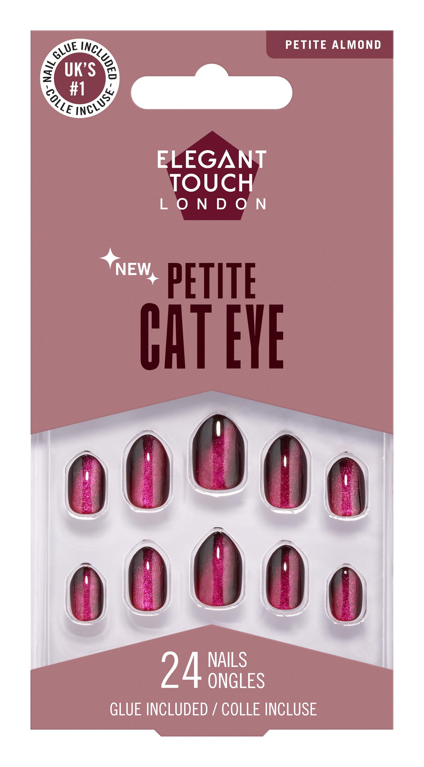 Elegant Touch Petite Gel Finish Crimson Sparkle