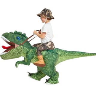 One Casa - Disfraz inflable de dinosaurio para montar en T-Rex, divertido disfraz de Halloween para niños | Powerful Fan, Quick Inflation, Easy Movement, For Durability, Fancy Dress, Halloween Costumes for Boys Girls