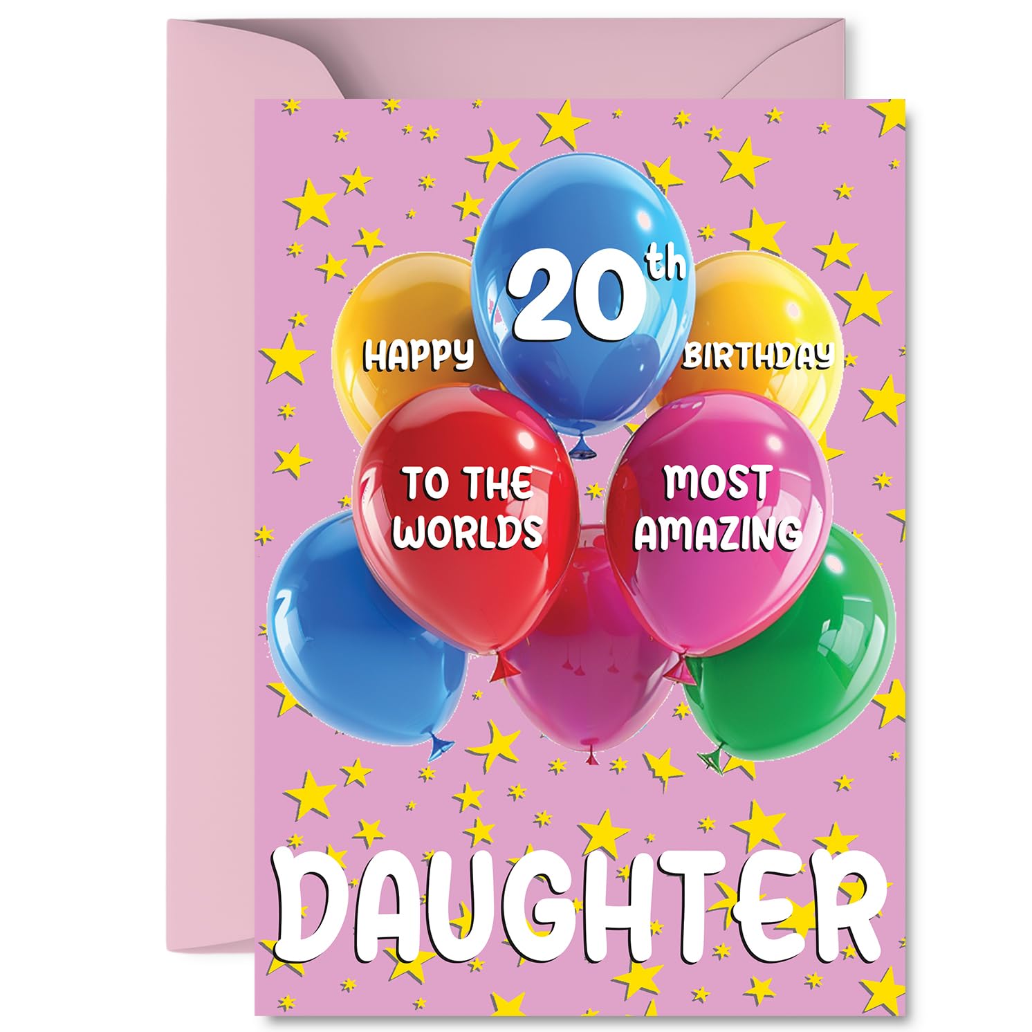 Daughter 20th Birthday Card, Worlds Most Amazing