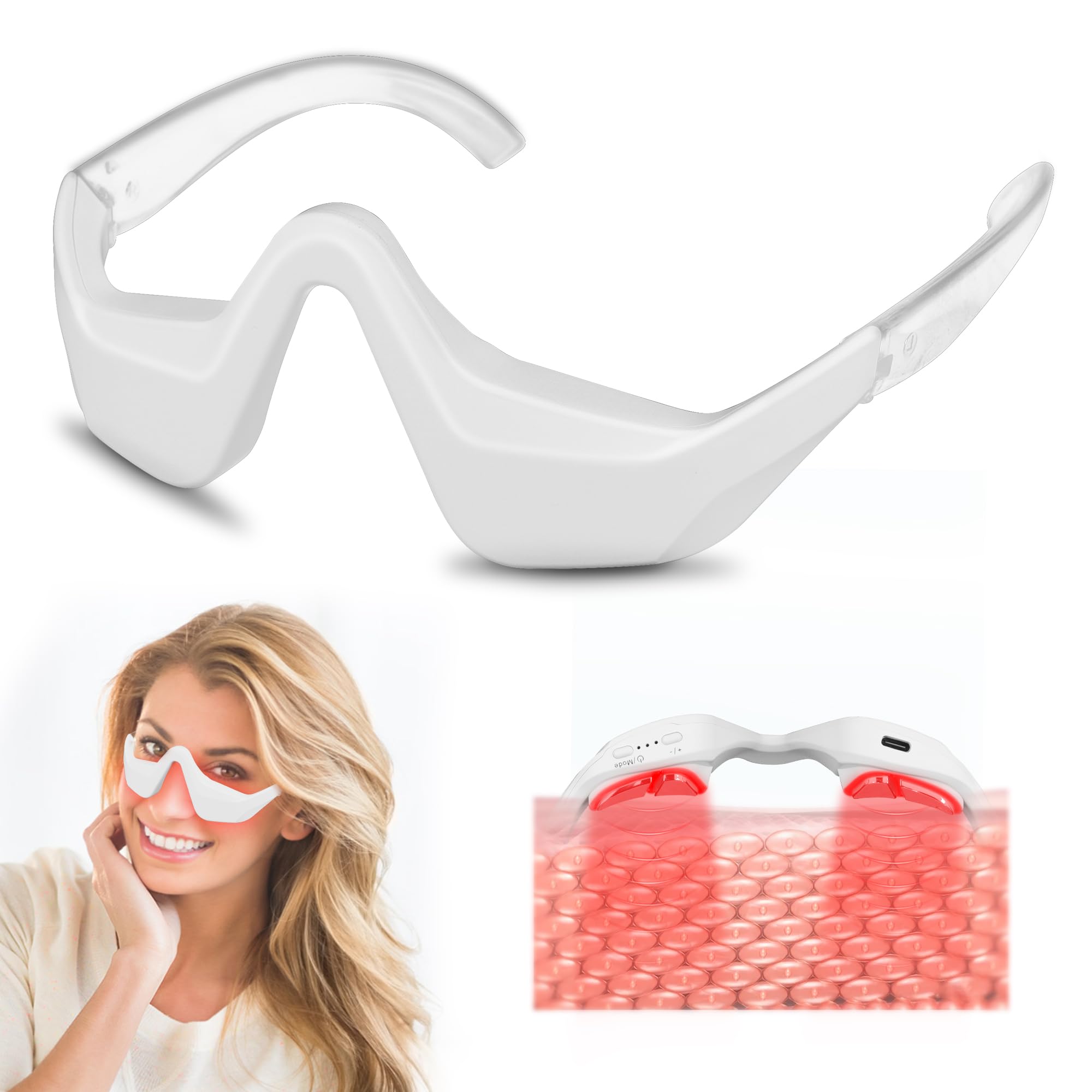 Amazon.com: Queleay Under Eye Red Light Therapy Device, 4 Modes