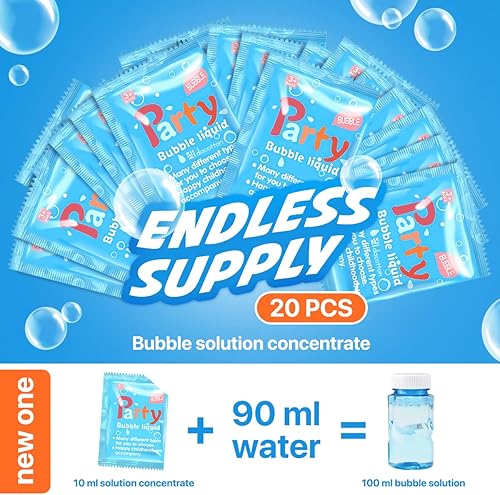 Miniatura 2 de Bubble Machine Blaster - Blue Bubble Gun for Kids, Adults, Automatic Bubble Machine Gun with 69 Holes, LED Lights, 5000 Bubbles per Minute, Funny