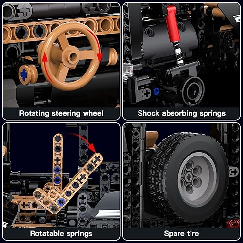 Miniatura 5 de Mould King Brabus G65 - Juego de construcción de autos de juguete, 13068 bloques de construcción modelo de auto deportivo súper auto, kits de