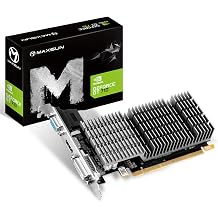 maxsun GEFORCE GT 710 2GB Low Profile Ready Small Form Factor Video Graphics Card GPU Support DirectX12 OpenGL4.5, Low Consumption, VGA, DVI-D, HDMI, HDCP, Fanless Cooling