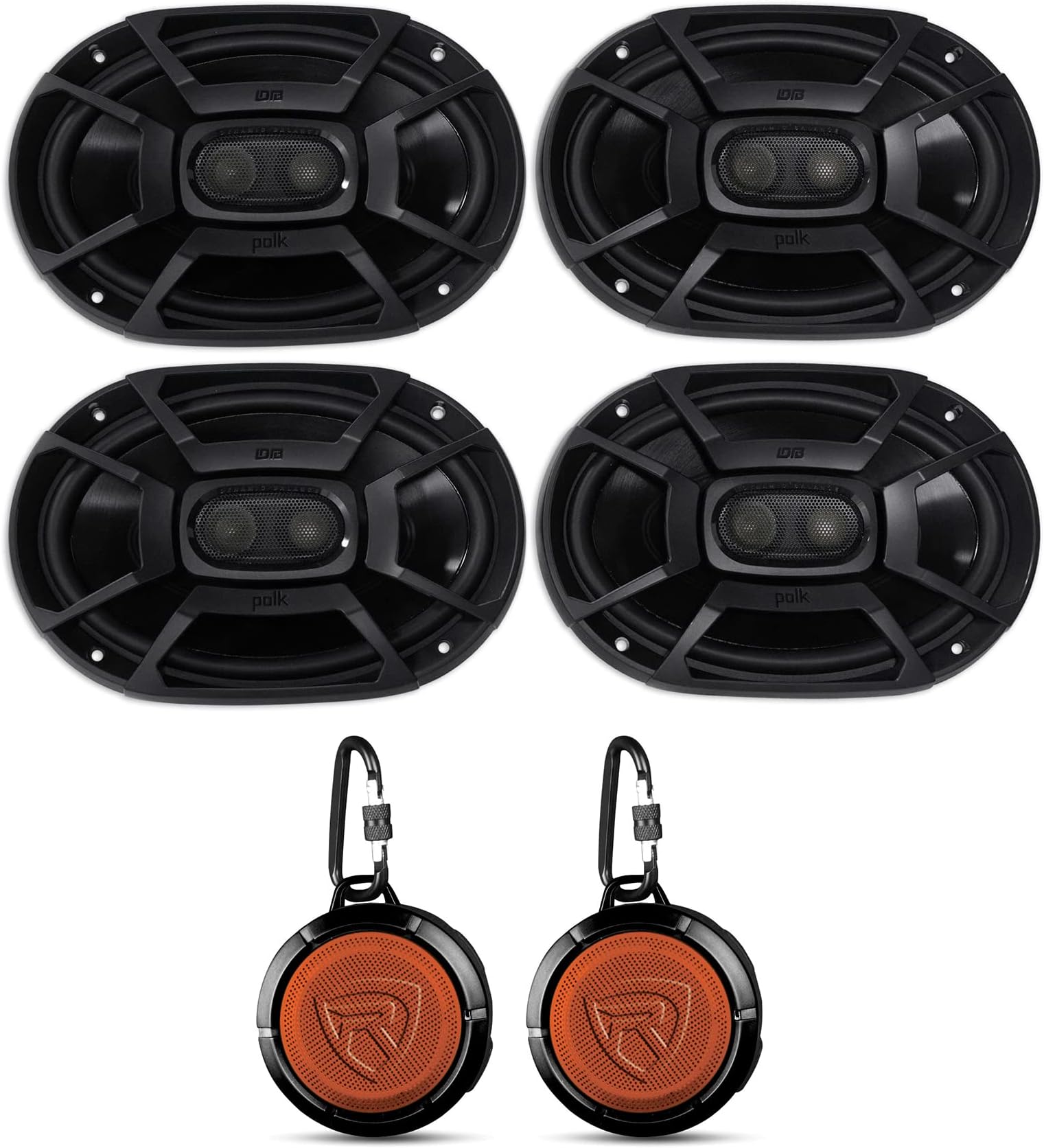 (4) Polk Audio DB692 6X9 450 Watt Car Audio Marine/ATV/Motorcycle/Boat Speakers