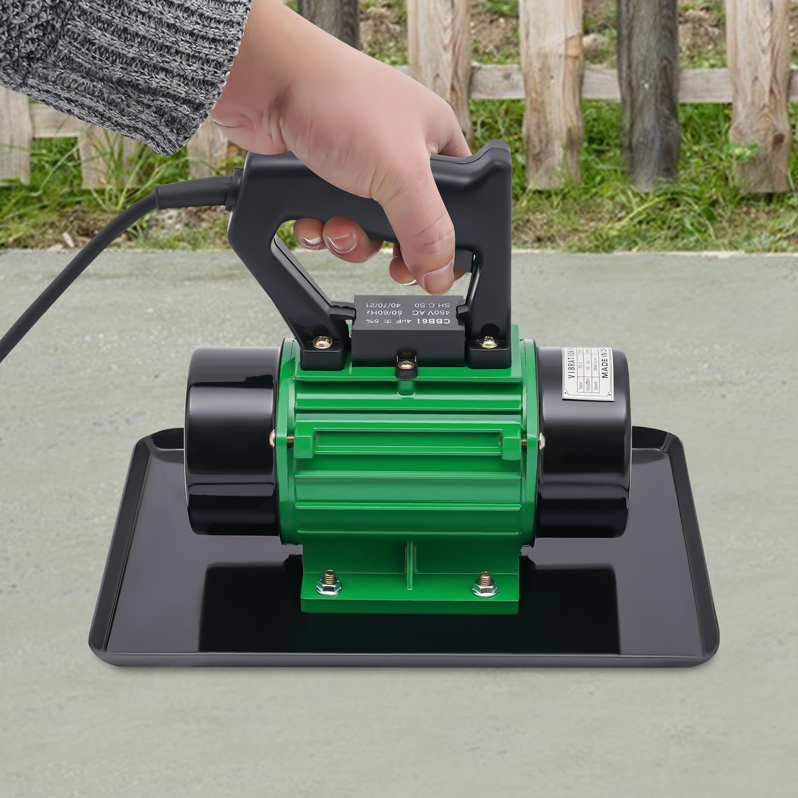 Vibratore elettrico per calcestruzzo, 220 V, 3500 giri/min, potenza vibrante 100 kg, per compattazione del calcestruzzo, costruzione stradale, costruzione di casa