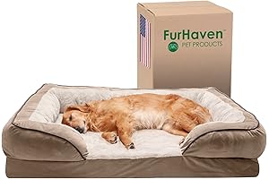 Furhaven Orthopedic Cooling Gel Dog Bed for Large Dogs