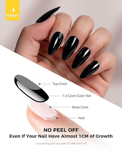 Miniatura 7 de BURANO Esmalte de uñas de gel, esmalte de gel de 0.5 onzas líquidas, gel de colores de gel neón, esmalte de gel para remojar con lámpara LED UV, 1