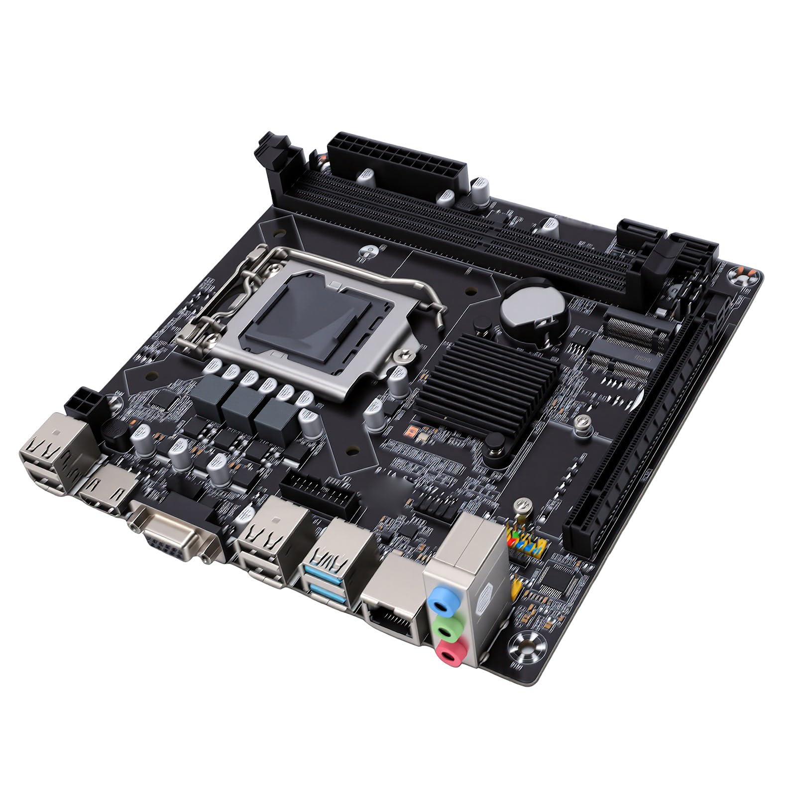 XUMIUZIY B75S Gaming-Motherboard, LGA 1155 Dual Channel DDR3 M.2 Nvme Serial ATA3.0 6 Gbit/s PCIE X16 -ITX-Unterstützung für I3 I5 I7 Prozessor