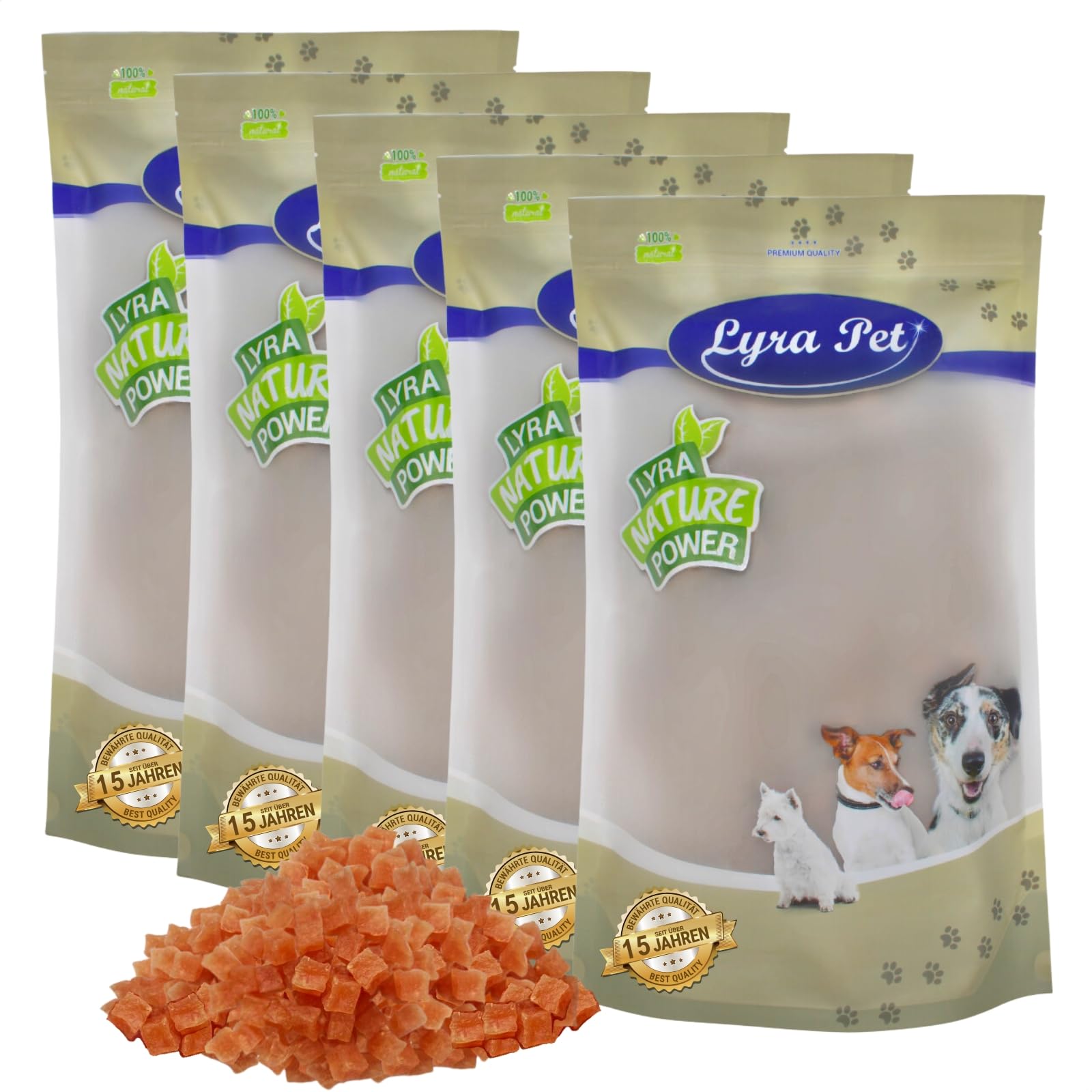 Lyra Pet® 5 kg Hühnerbrustwürfel - Kausnack für Hunde | Leckerli für Hunde – Proteinreicher Kauartikel mit Huhn – Idealer Belohnungs- und Trainingssnack – Gut verträglich