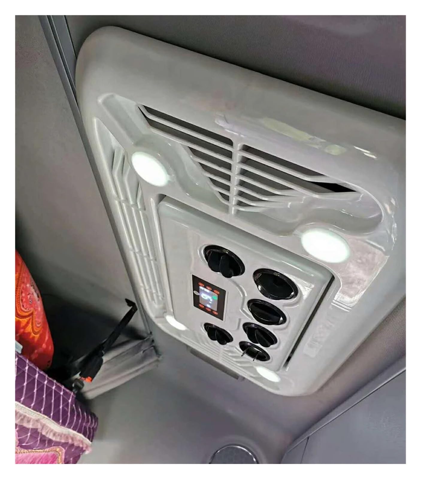 Aire Acondicionado Eléctrico Ultrafino For Techo De Coche, 15CM, 12V, For RV, CA 24V For Autocaravana Y Furgoneta Enfriamiento Rápido Funcionamiento Suave(White 12V)