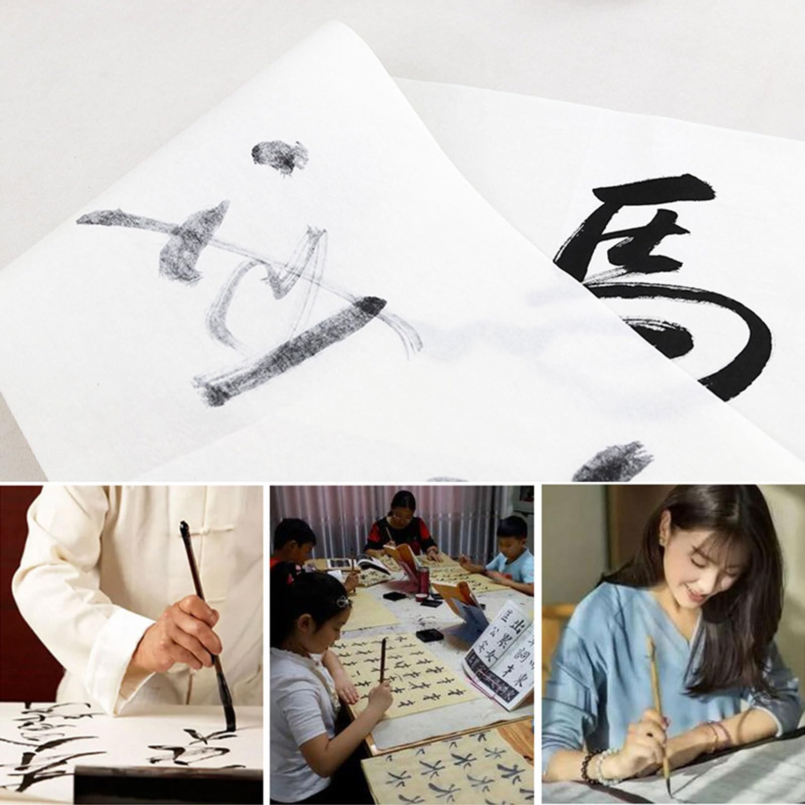 Papel Xuan Chino para Caligrafía y Pintura, Rollo Largo de Práctica