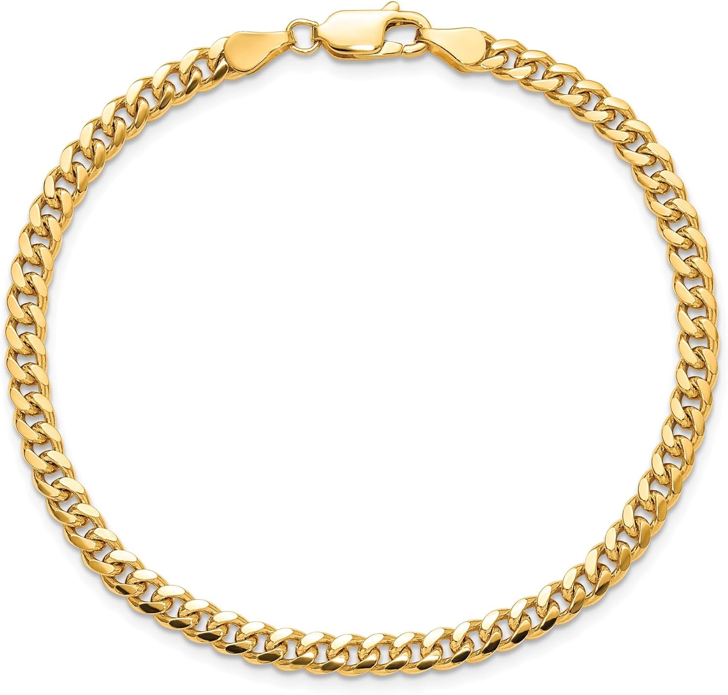 Reeds Miami Cuban 10k Yellow Gold Chain Bracelet 4.25mm