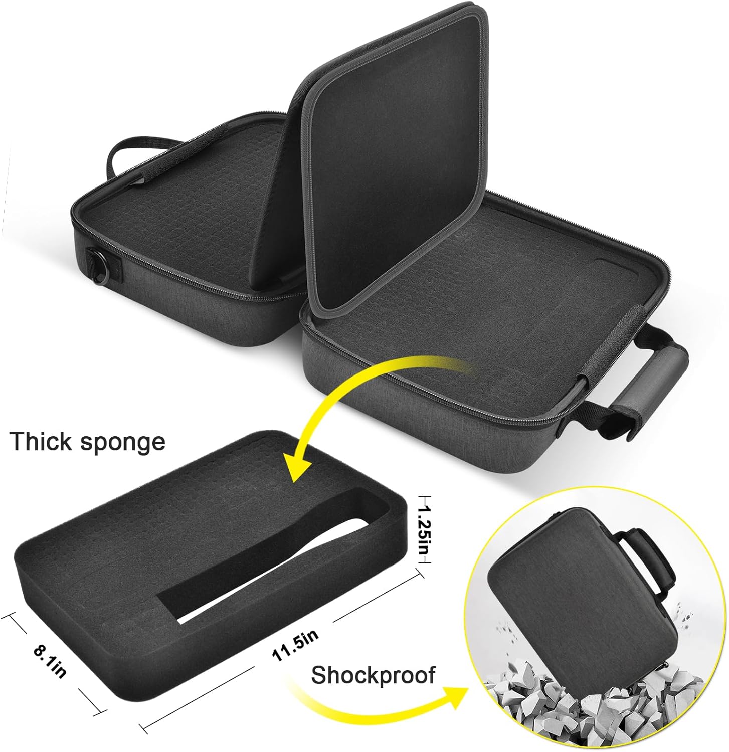 Wireless Microphone Case for JBL Wireless Two Microphone/for JBL Partybox/for Singing for TONOR for Shure for Bietrun Handheld Dual Mic DIY Foam for Different Size Receiver, Accessories (2 Packs)