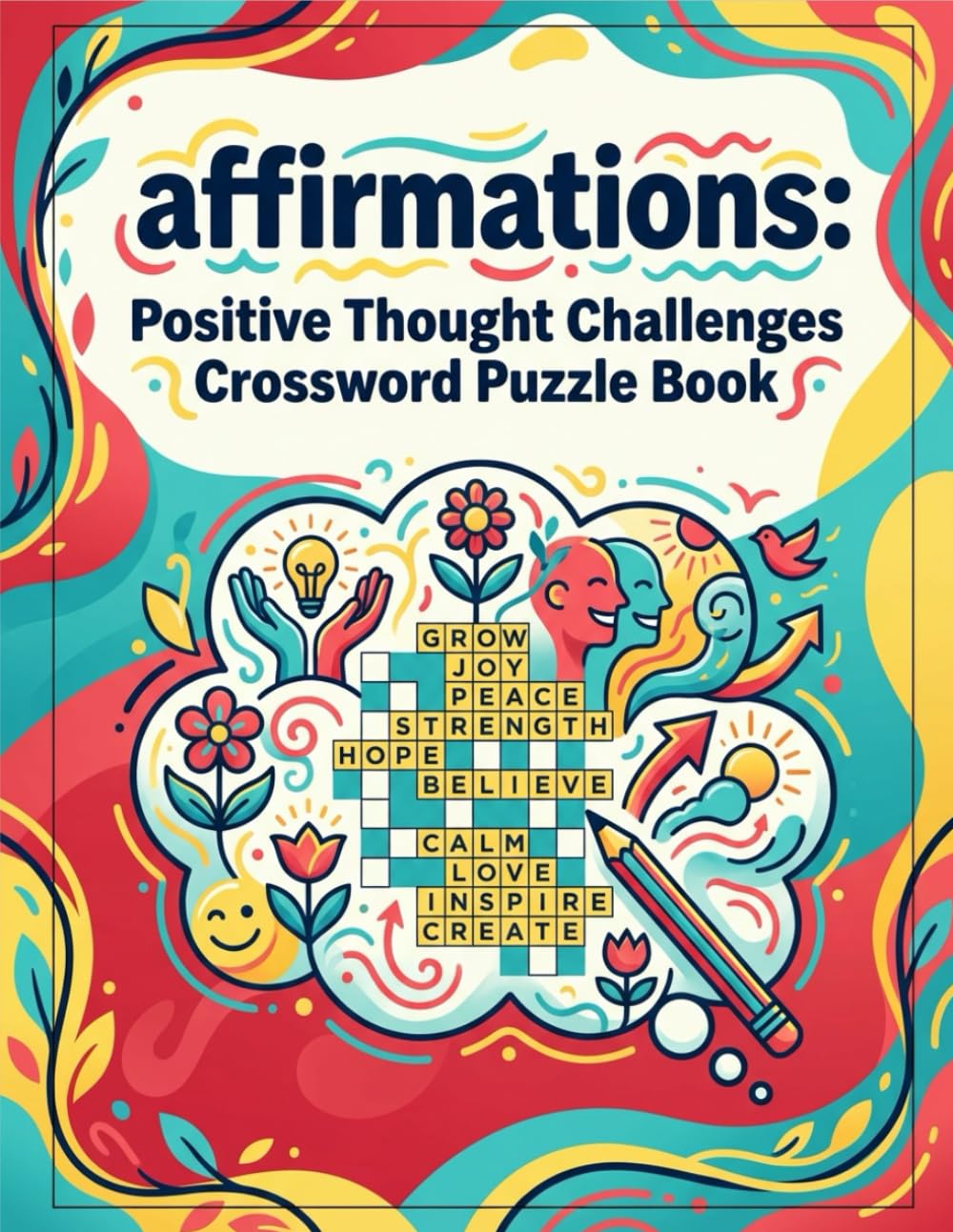 Affirmations: Positive Thought Challenges: 50 Crossword Puzzles to Inspire, Uplift, and Empower