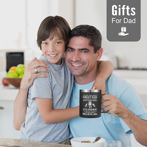 Miniatura 7 de NOWWISH Regalos de Navidad de hija e hijo, taza de café inspiradora, regalo de cumpleaños para papá, tazas geniales para el día del padre para papá,