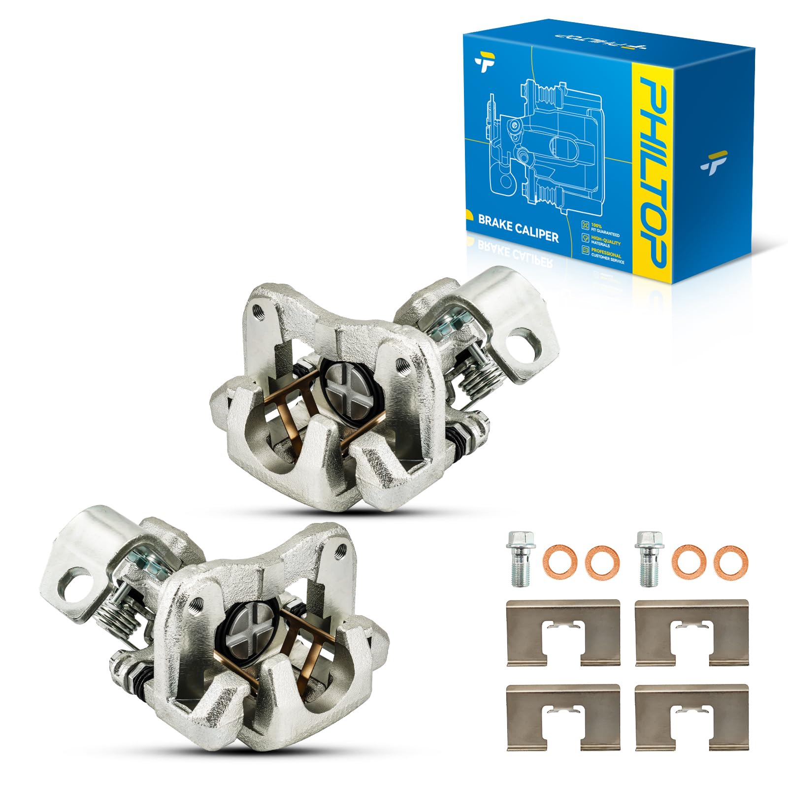 PHILTOP Rear Brake Caliper w/o Pads Compatible with 2006-2015 Civic