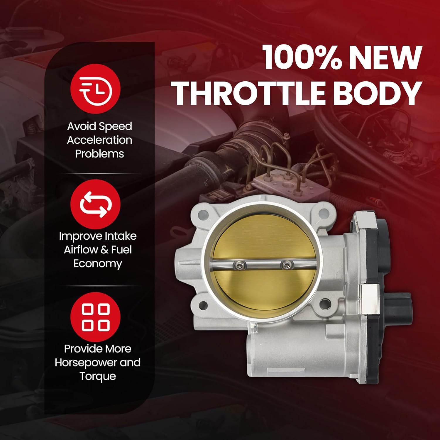 MOCA S20017 Throttle Body Assembly Replace for GMC 2007-2011 Acadia 3.6L, For Saturn 2007-2010 Outlook 3.6L, 2008-2010 Vue 3.6L, For Suzuki 2007-2009 XL-7 3.2L, 2007-2009 XL-7 3.6L, And More