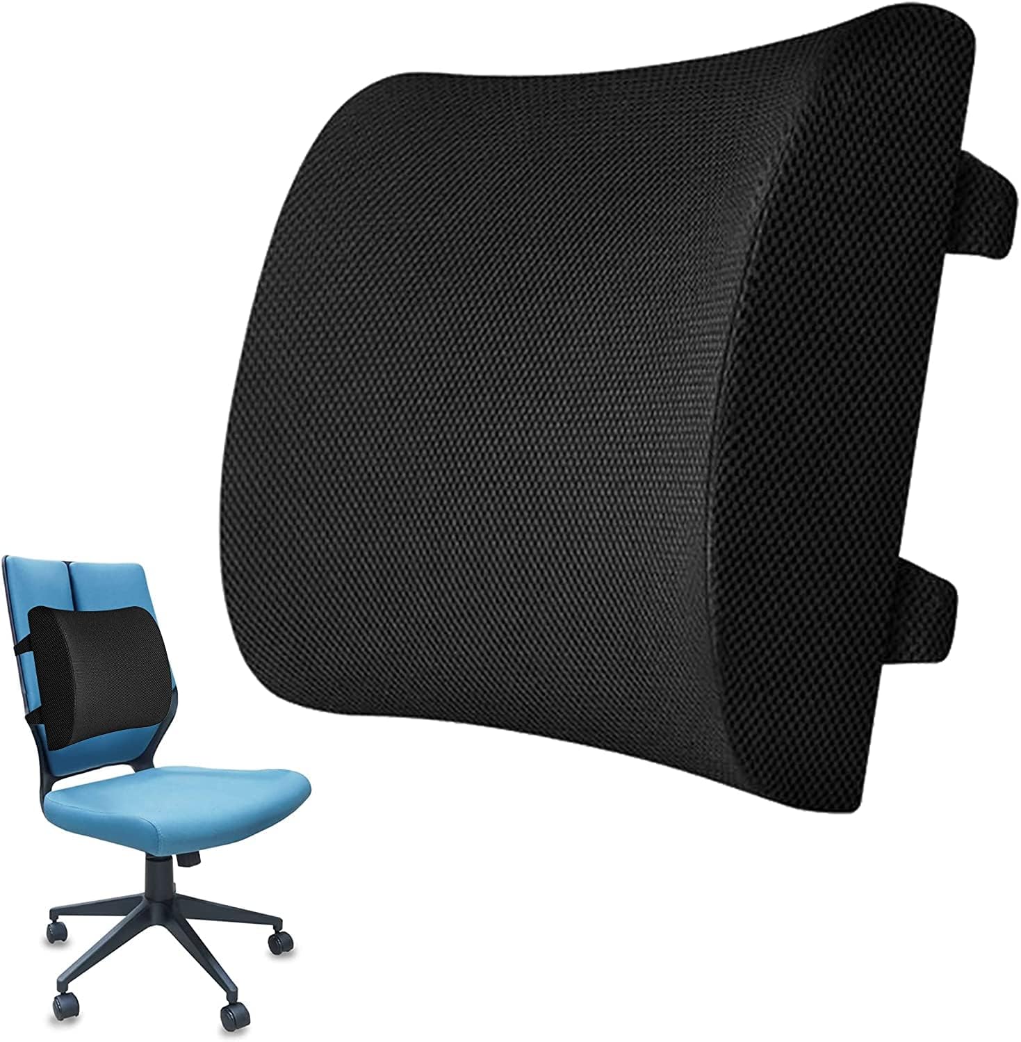 SKYTOUCH Lumbar Support Pillow Ergonomic Memory Foam for Back