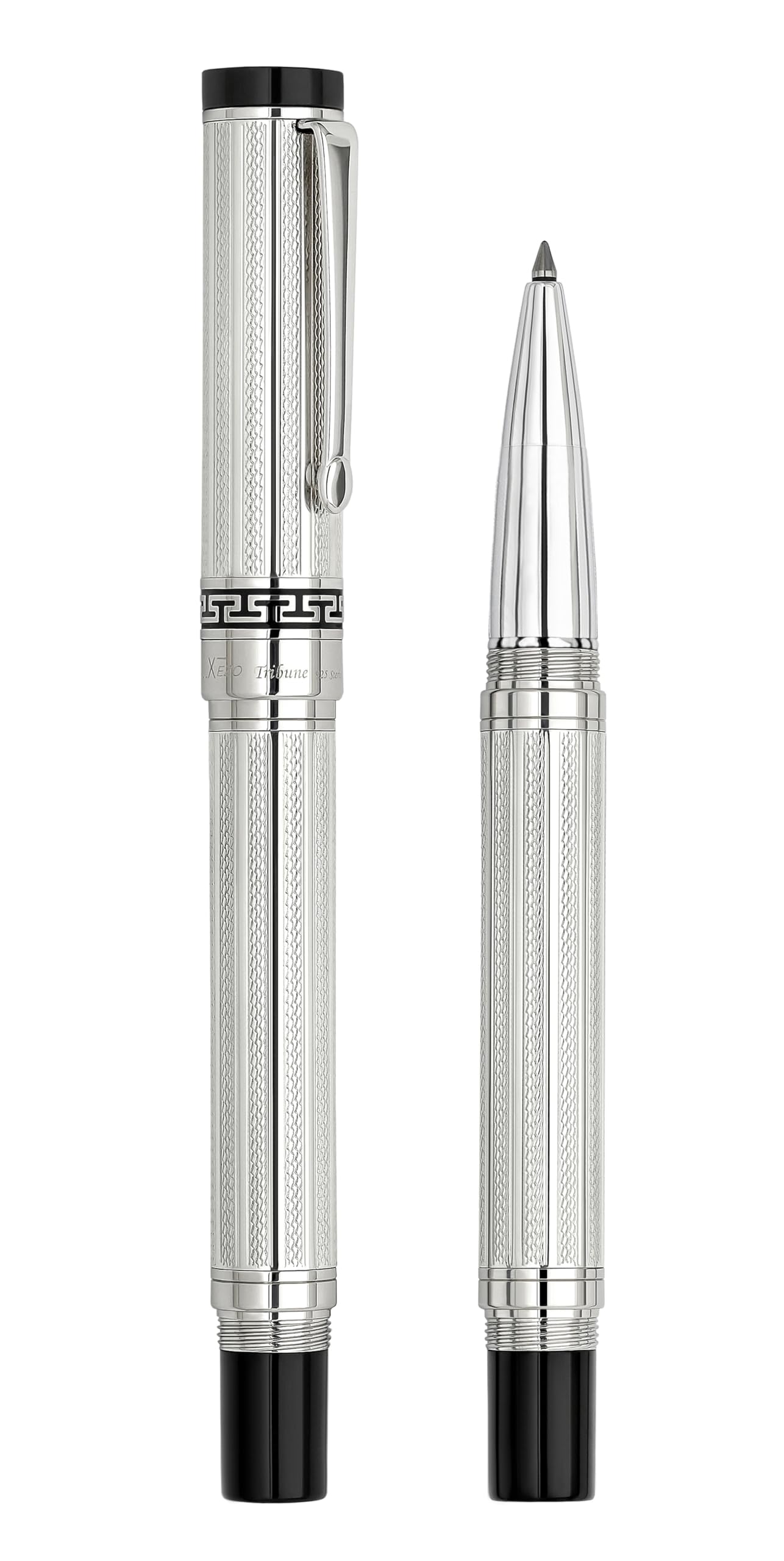 状態良【ジーゾ本物】万年筆/Tribune/SV925製/限定300本/シルバー Amazon | Xezo Tribune 925 Sterling Silver Fine Point Rollerball