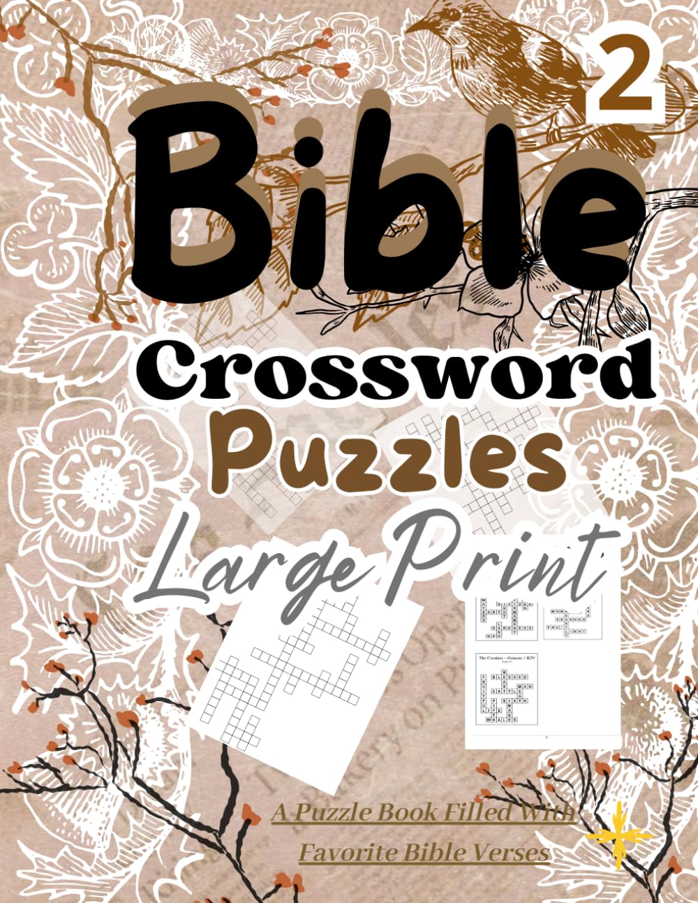 Bible Crossword Puzzles for Adults: 500+ Religious Biblical Verses To Inspire Your Christian Soul