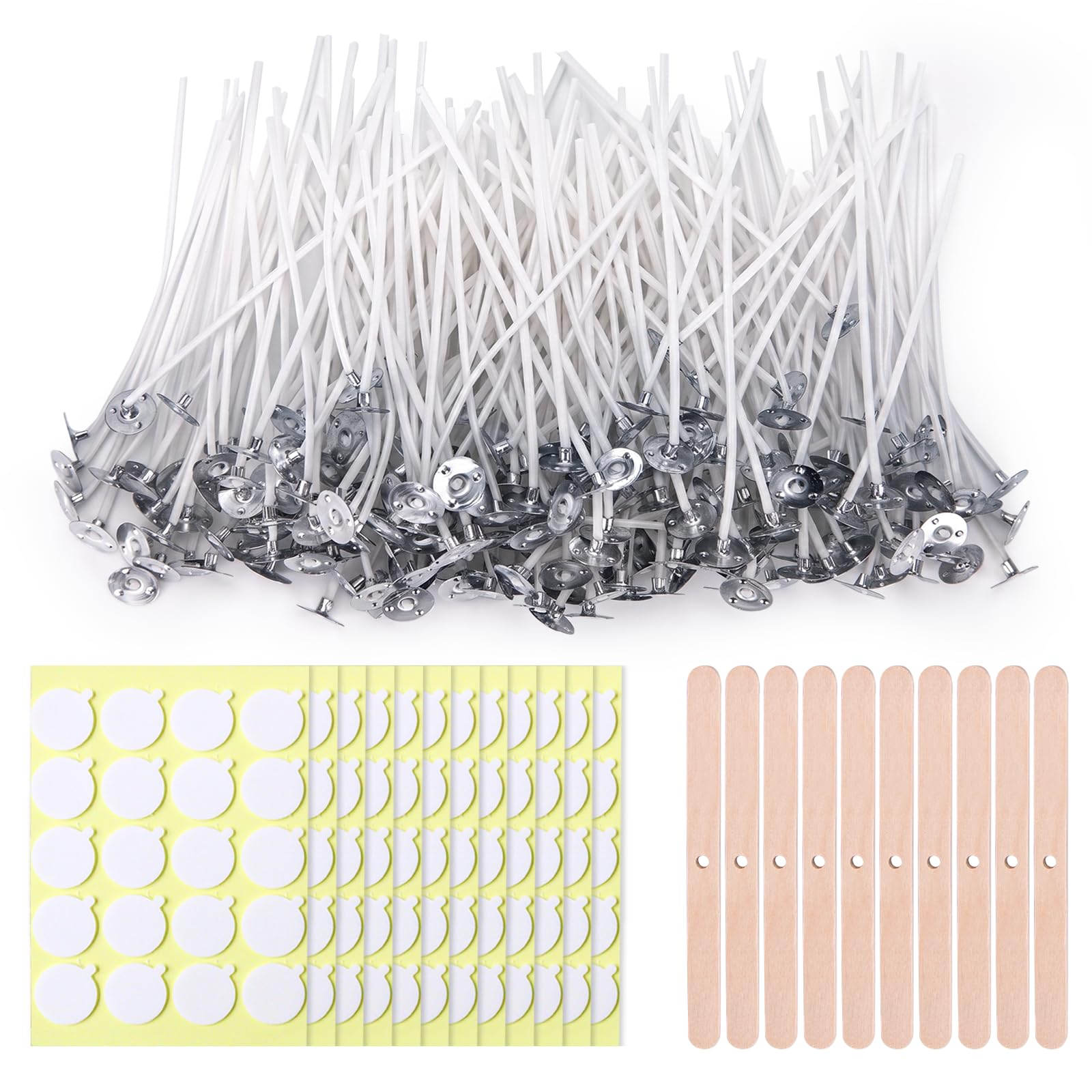Candle Making Wicks - 160 Pcs Pre-Waxed -16