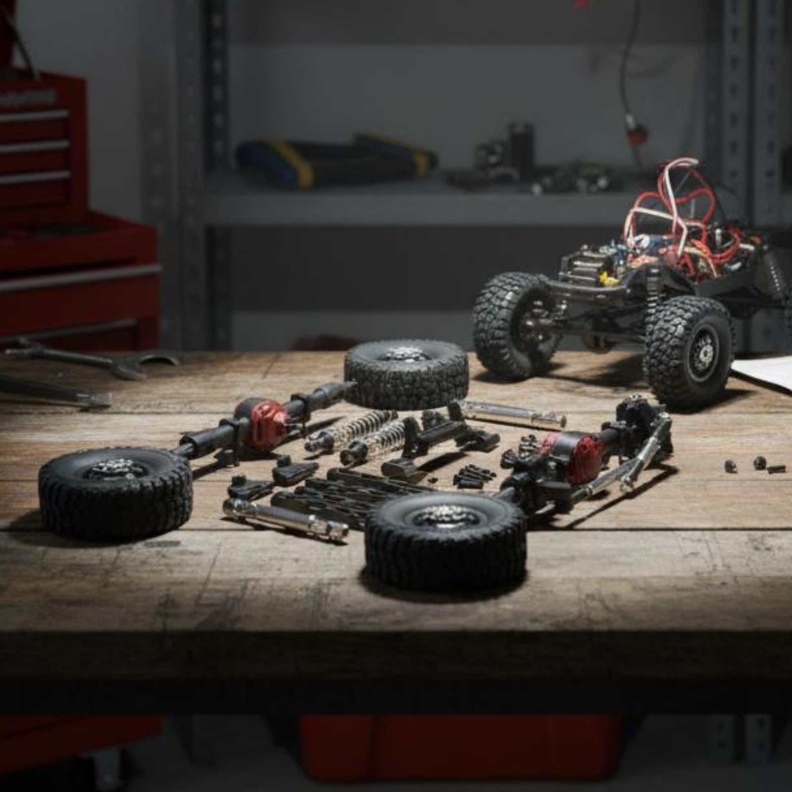 Gralara Auto Elettrica Componenti RC Metallo Completi Alberi Trasmissione Ammortizzatori Regolabili Tiranti con Braccio 25T per 1/12 Adatta a Modellismo Fuoristrada Gara Tempo Libero, Argento