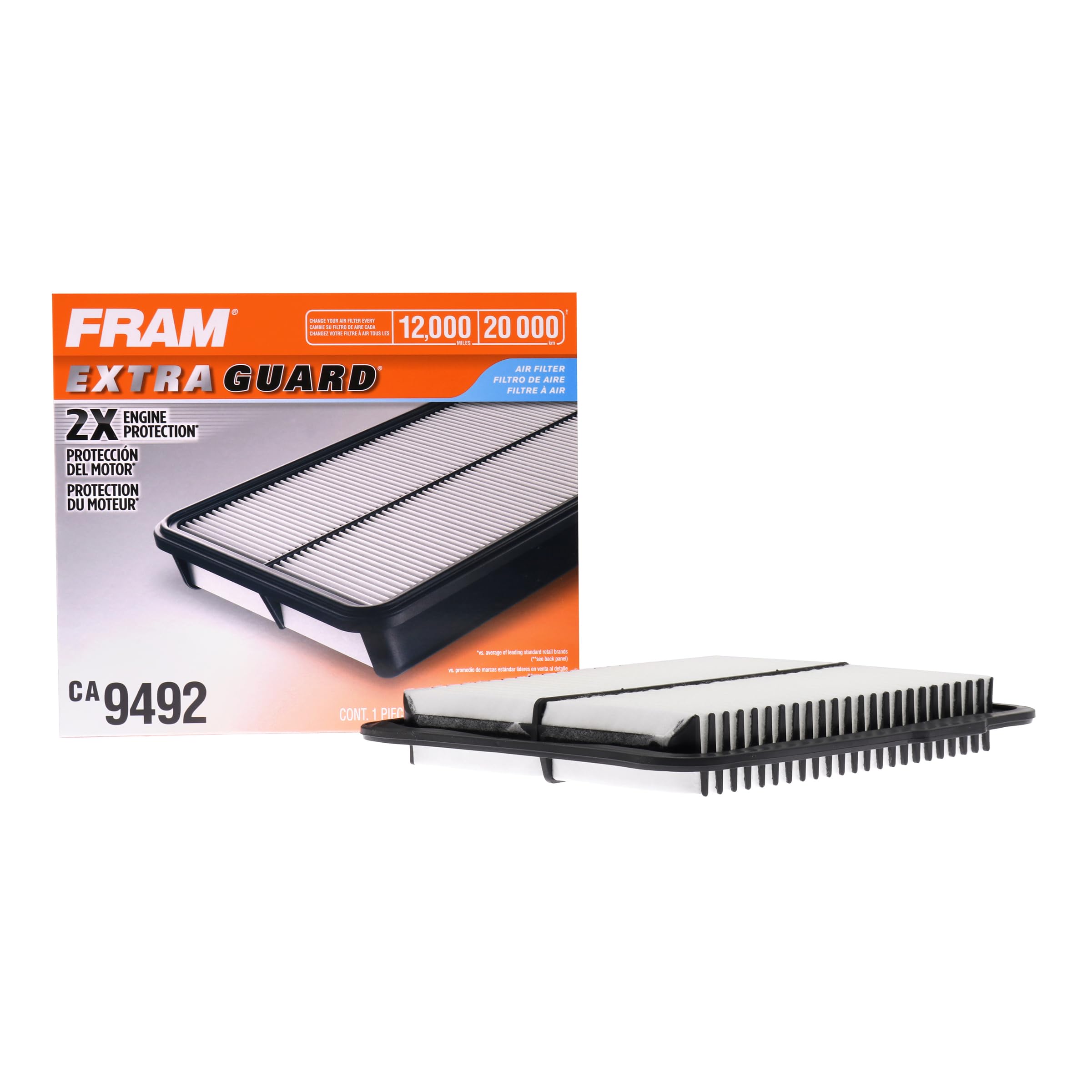 FRAM Extra Guard CA9492 Engine Air Filter (12,000 Mile Protection)