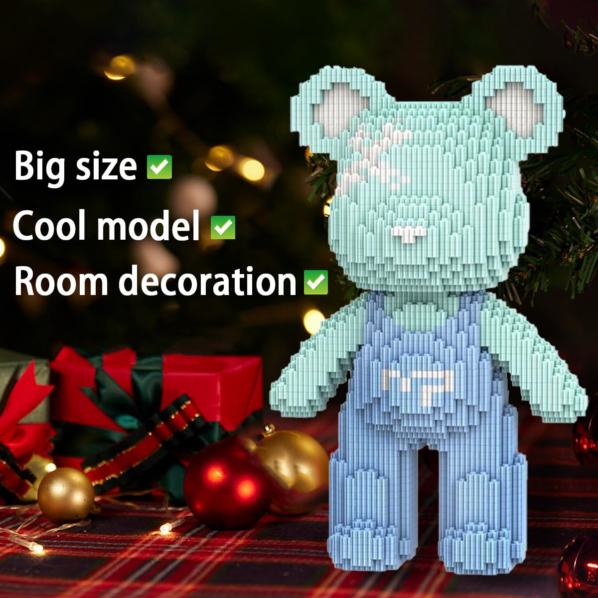 VIIOVOIIV Blue Bear Micro Building Blocks Set(4500Pieces) Music